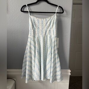 Altar'd State Floral Blue and White Dress
